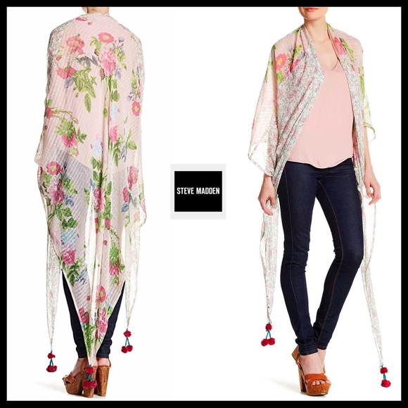 ❌SOLD❌STEVE MADDEN Long Blanket Wrap Scarf Shrug - Picture 7 of 7